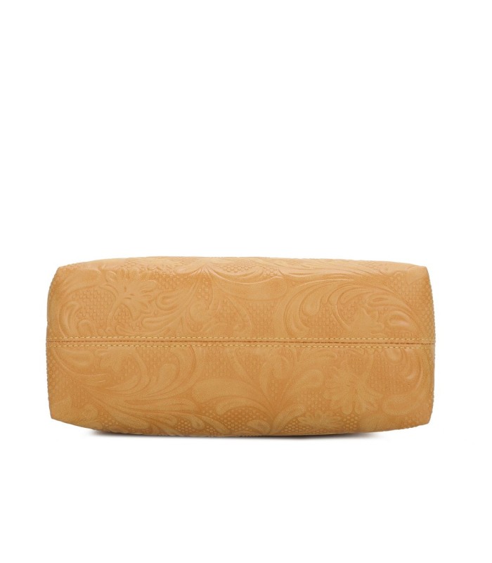 T11726 - Bolso de mano con bandolera y monedero marrón quitable
