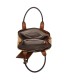 T11726 - Bolso de mano con bandolera y monedero marrón quitable