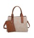 T11726 - Bolso de mano con bandolera y monedero marrón quitable