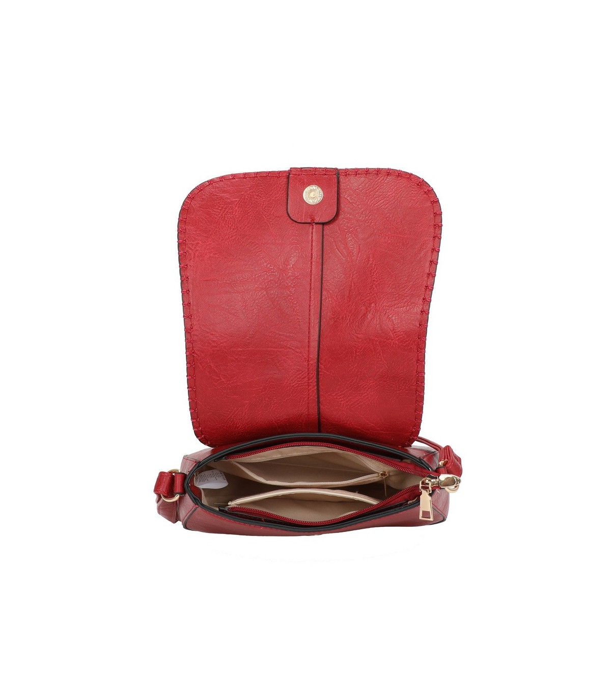 T11711 - Bolso bandolera larga con bolsillo trasero