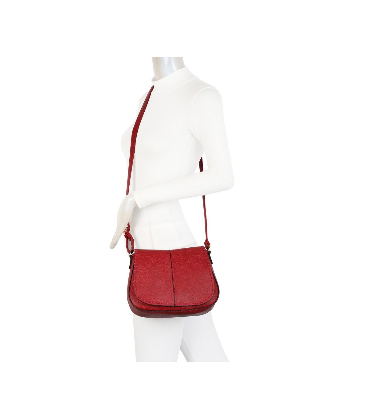 T11711 - Bolso bandolera larga con bolsillo trasero