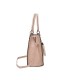 T11701 - Bolso con neceser y borla rectangular con acabados metálicos