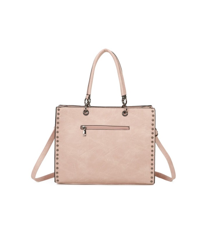 T11702 - Bolso cuadrado con borla y tachuelas