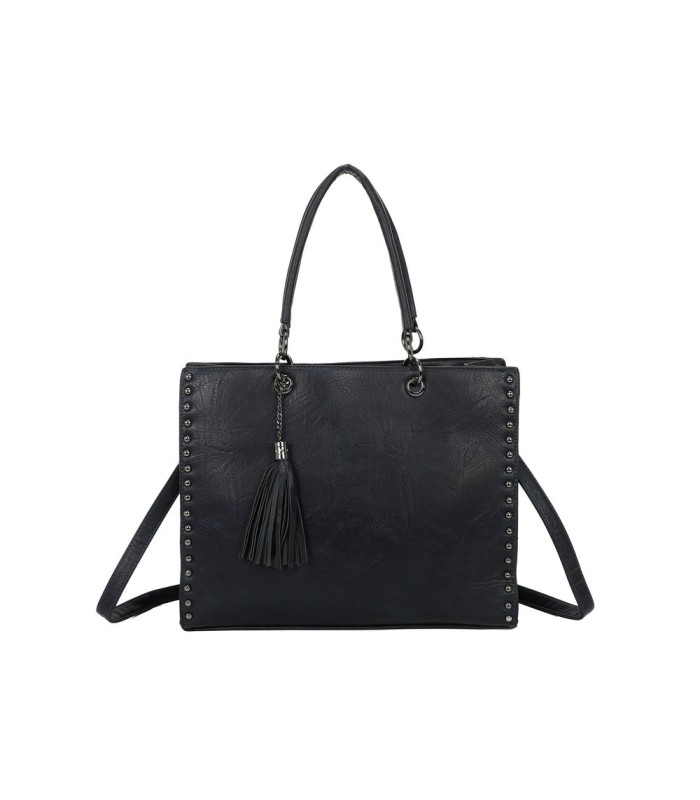 T11702 - Bolso cuadrado con borla y tachuelas