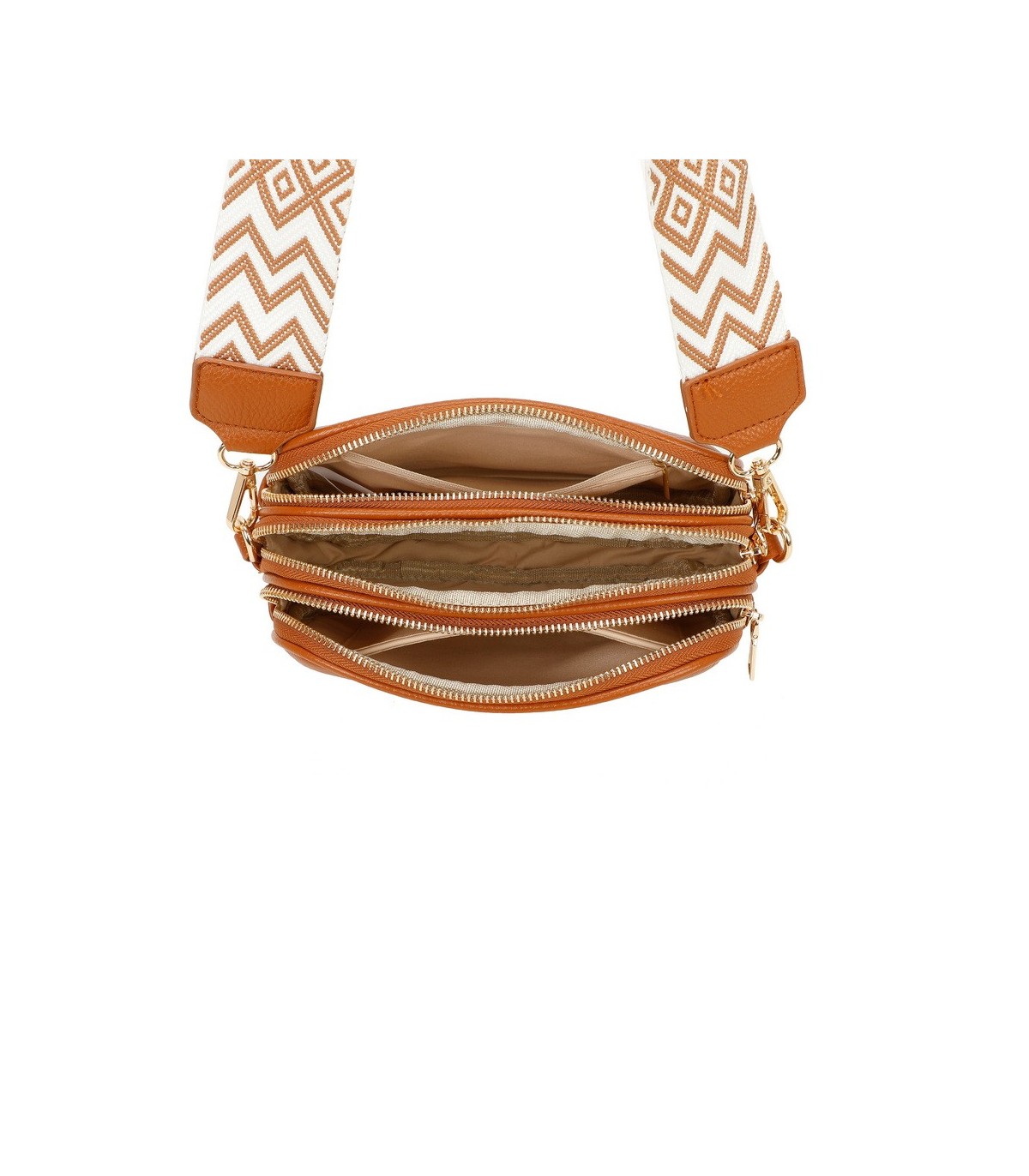 T11696 - Bolso rectangular bandolera con rayas