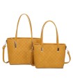T11753 - Bolso conjunto con bandolera y textura ajedrezada