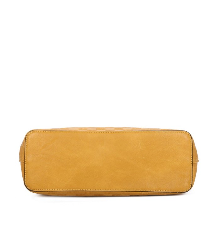 T11753 - Bolso conjunto con bandolera y textura ajedrezada