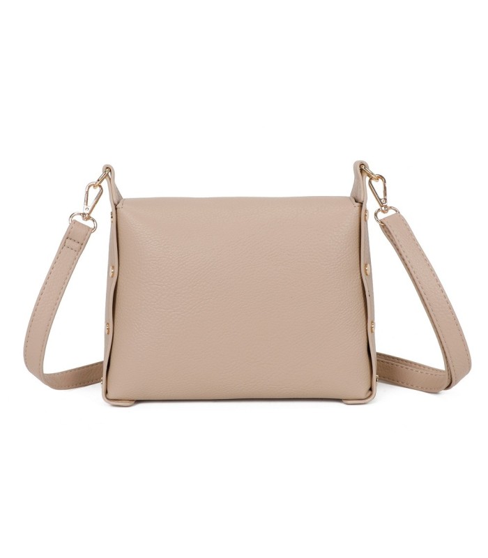 T11768 - Bolso pequeño con adorno de pluma dorada