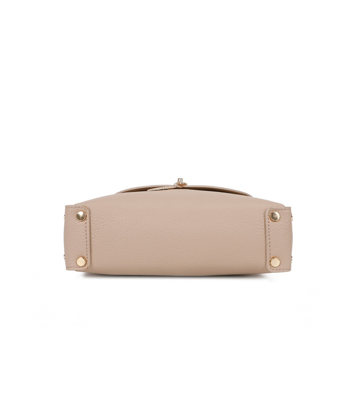 T11768 - Bolso pequeño con adorno de pluma dorada