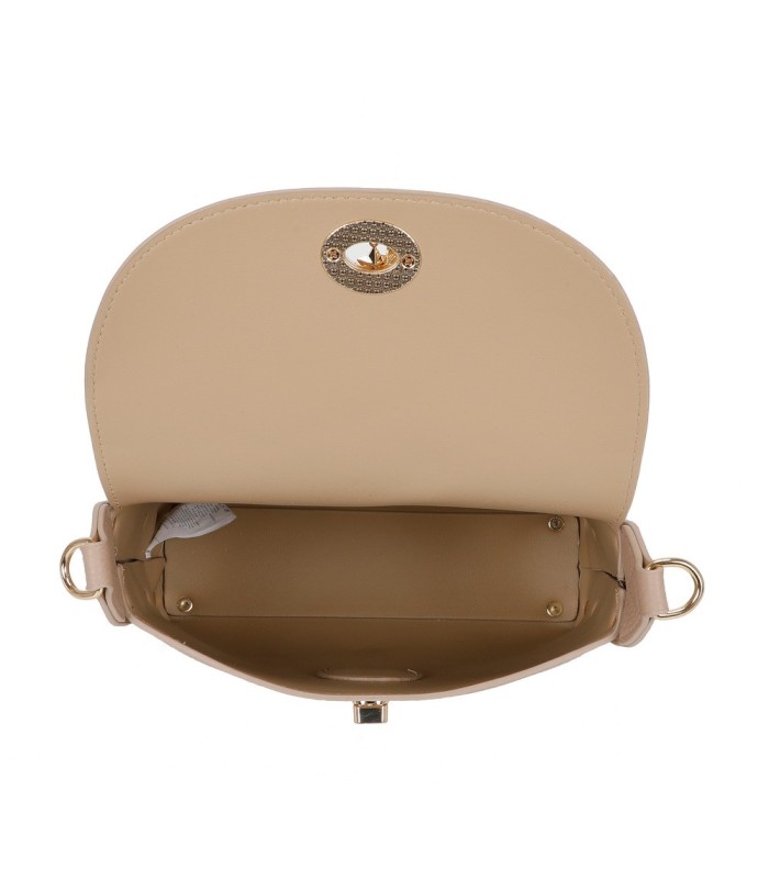 T11768 - Bolso pequeño con adorno de pluma dorada