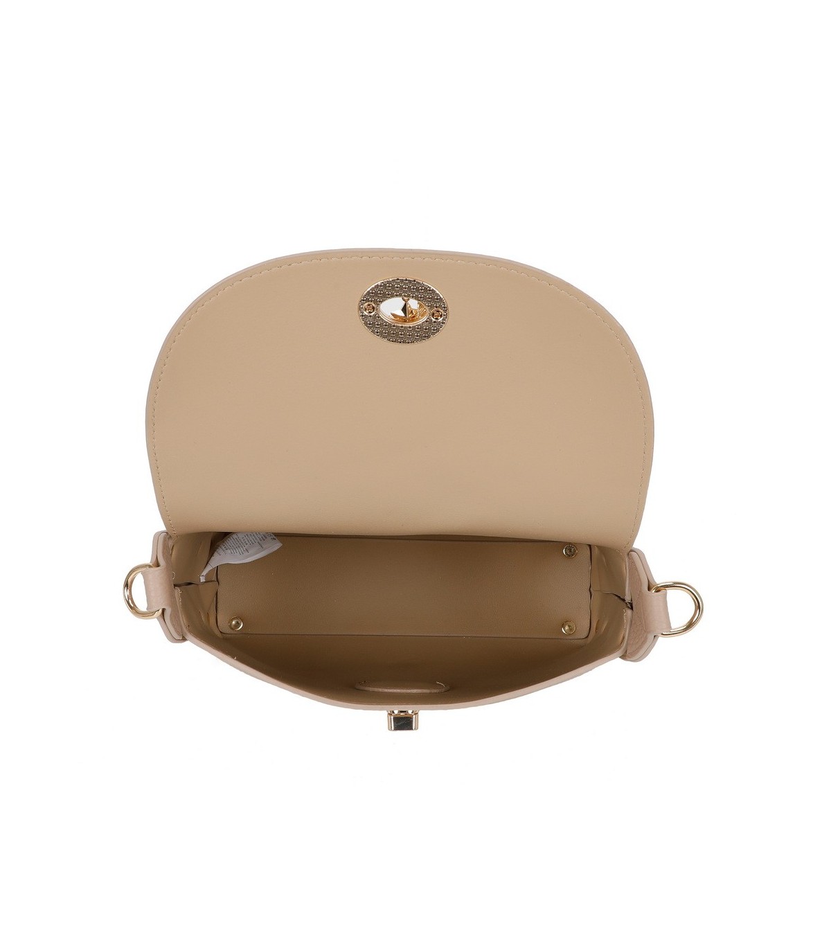 T11768 - Bolso pequeño con adorno de pluma dorada