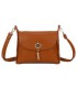 T11768 - Bolso pequeño con adorno de pluma dorada