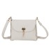 T11768 - Bolso pequeño con adorno de pluma dorada