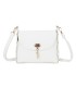 T11768 - Bolso pequeño con adorno de pluma dorada