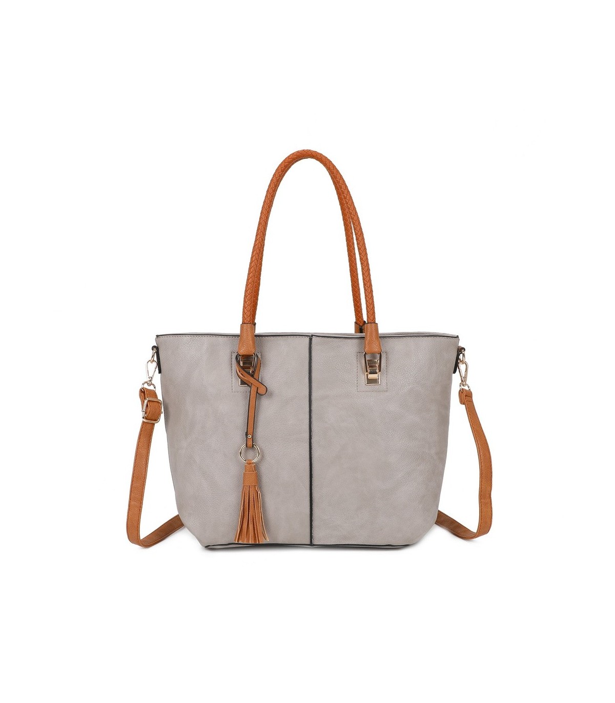 T11747 - Bolso con borla decorativa y apto para llevar en el hombro