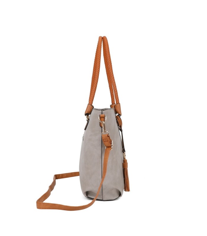 T11747 - Bolso con borla decorativa y apto para llevar en el hombro
