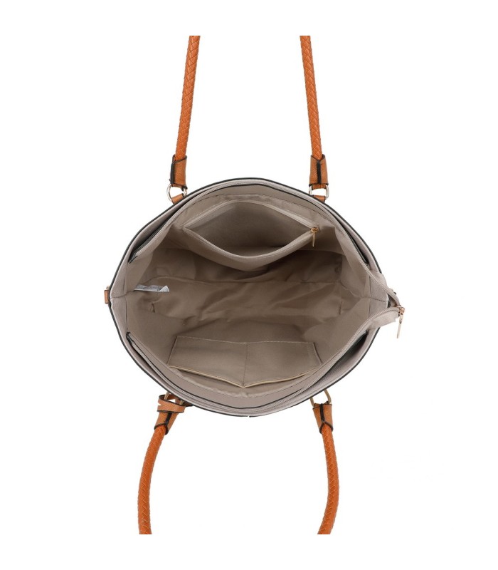 T11747 - Bolso con borla decorativa y apto para llevar en el hombro
