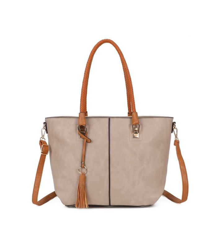 T11747 - Bolso con borla decorativa y apto para llevar en el hombro