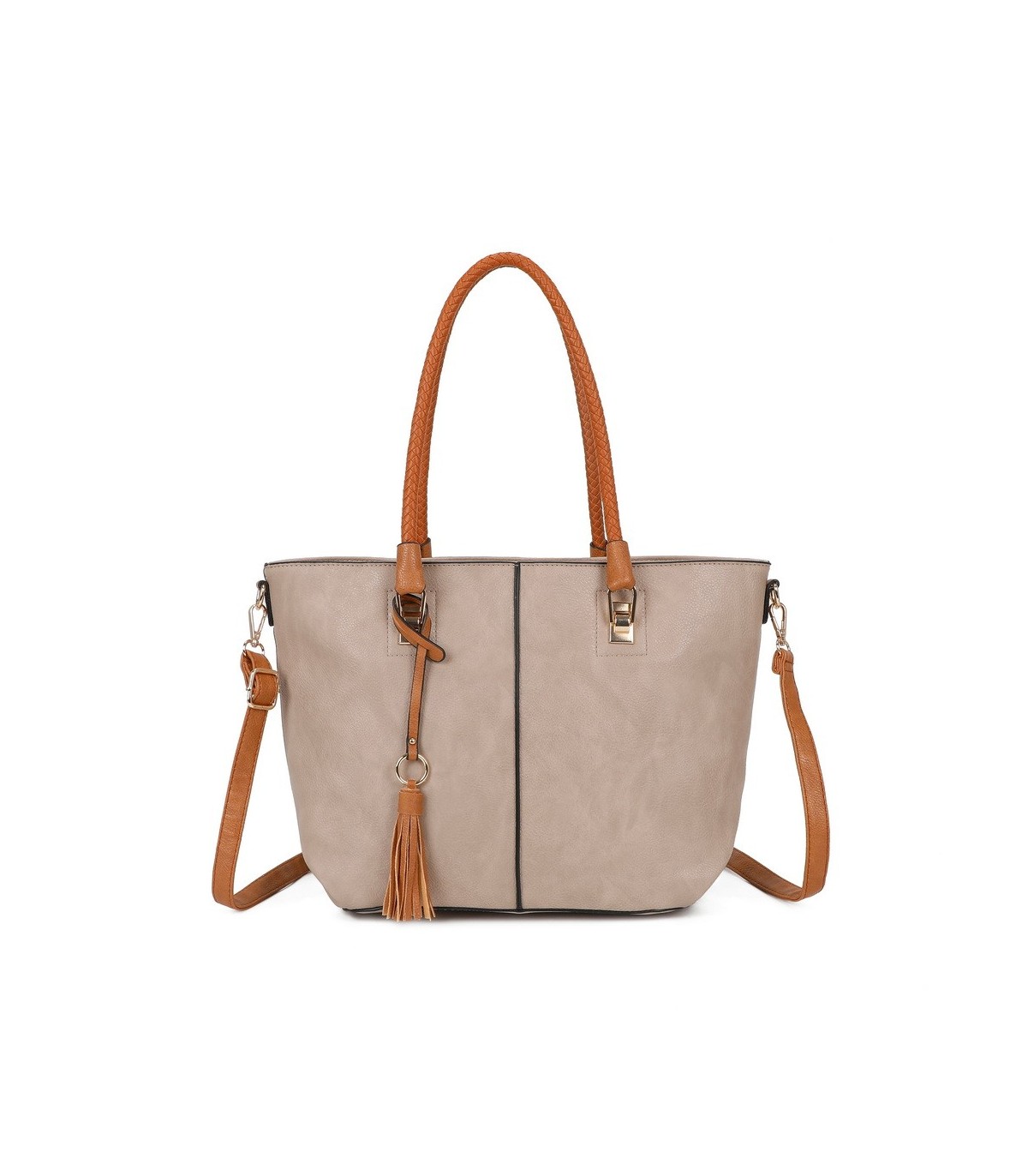 T11747 - Bolso con borla decorativa y apto para llevar en el hombro