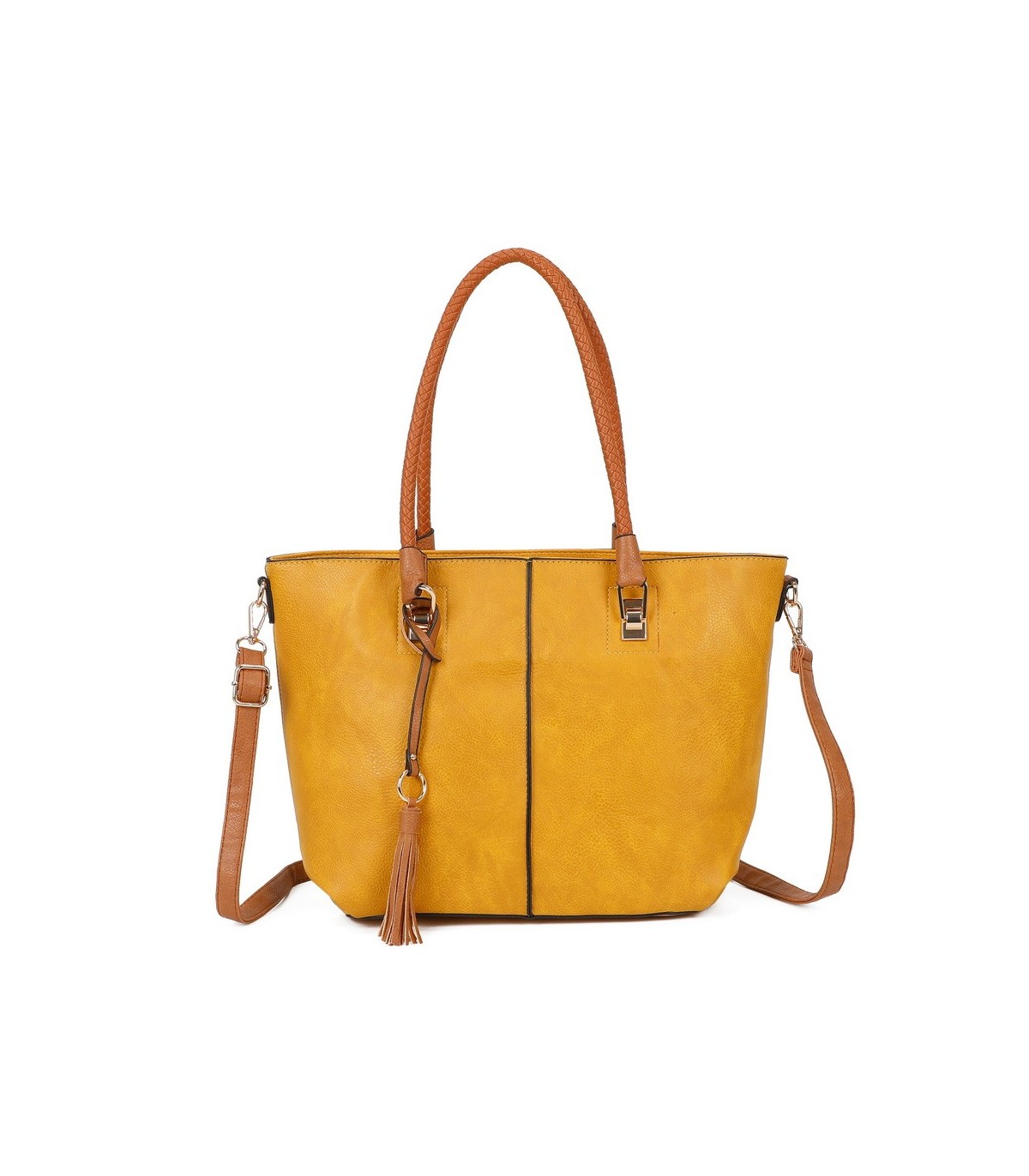 T11747 - Bolso con borla decorativa y apto para llevar en el hombro