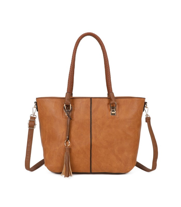 T11747 - Bolso con borla decorativa y apto para llevar en el hombro