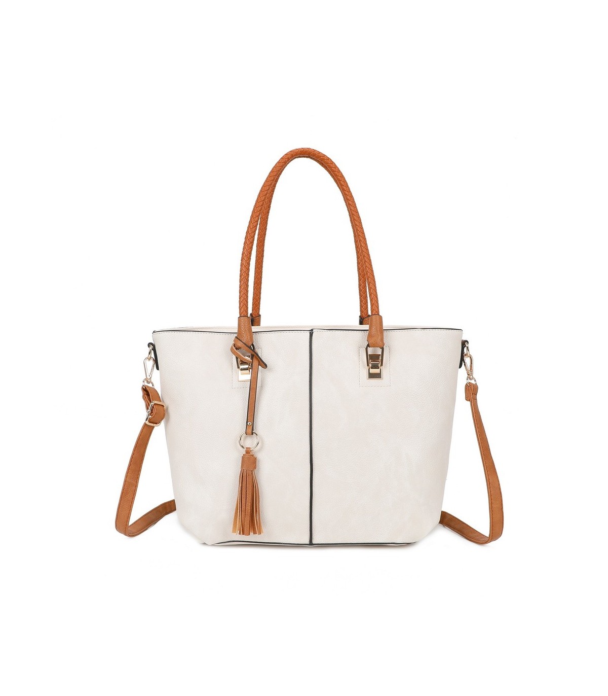 T11747 - Bolso con borla decorativa y apto para llevar en el hombro