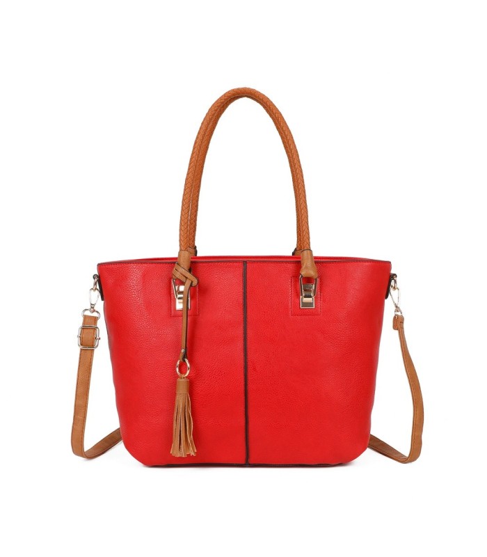 T11747 - Bolso con borla decorativa y apto para llevar en el hombro