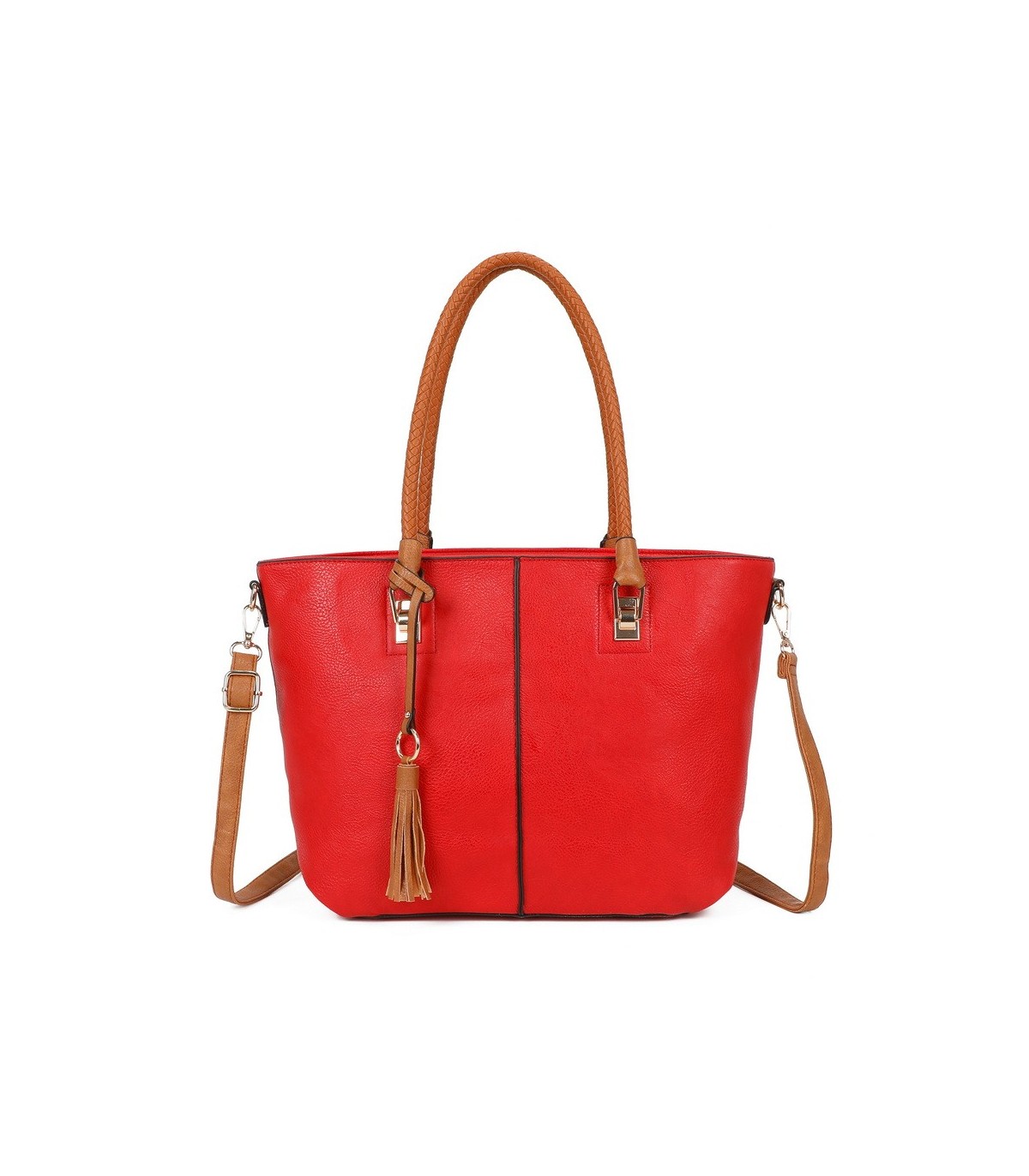 T11747 - Bolso con borla decorativa y apto para llevar en el hombro
