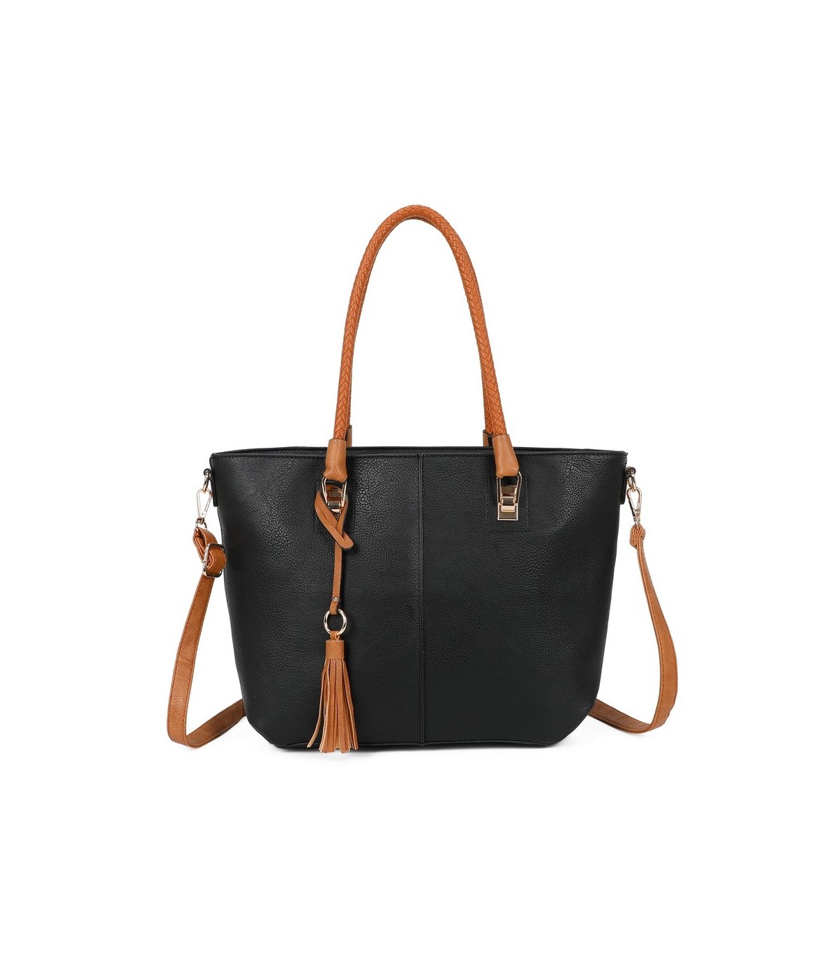 T11747 - Bolso con borla decorativa y apto para llevar en el hombro