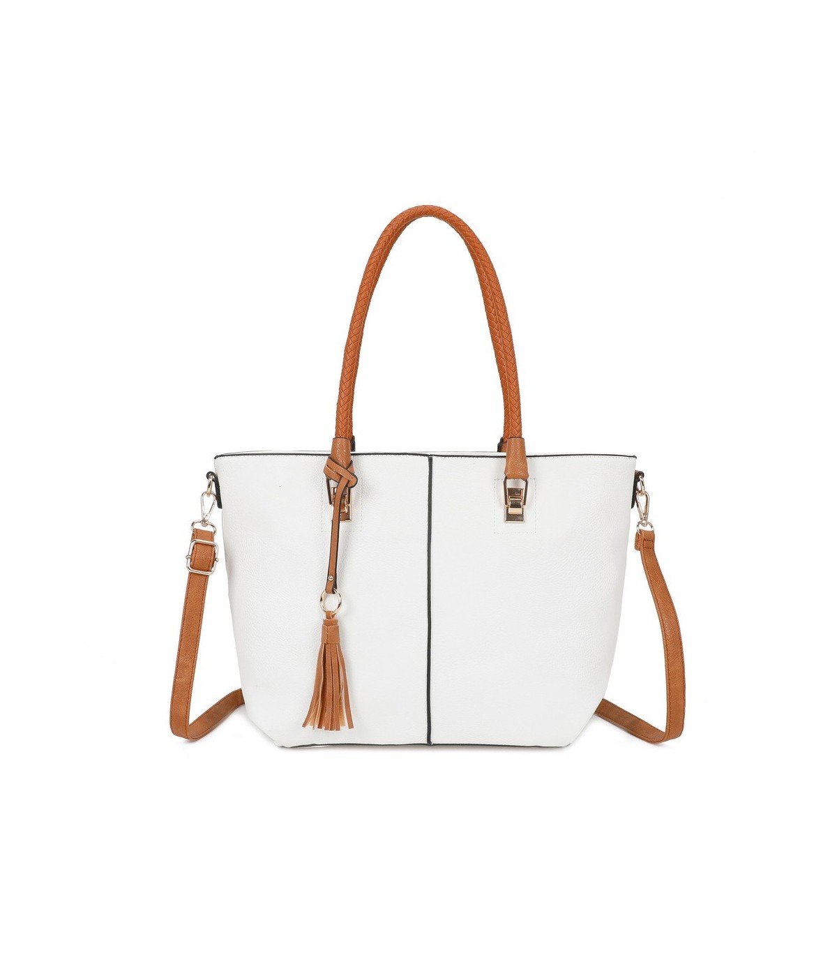 T11747 - Bolso con borla decorativa y apto para llevar en el hombro