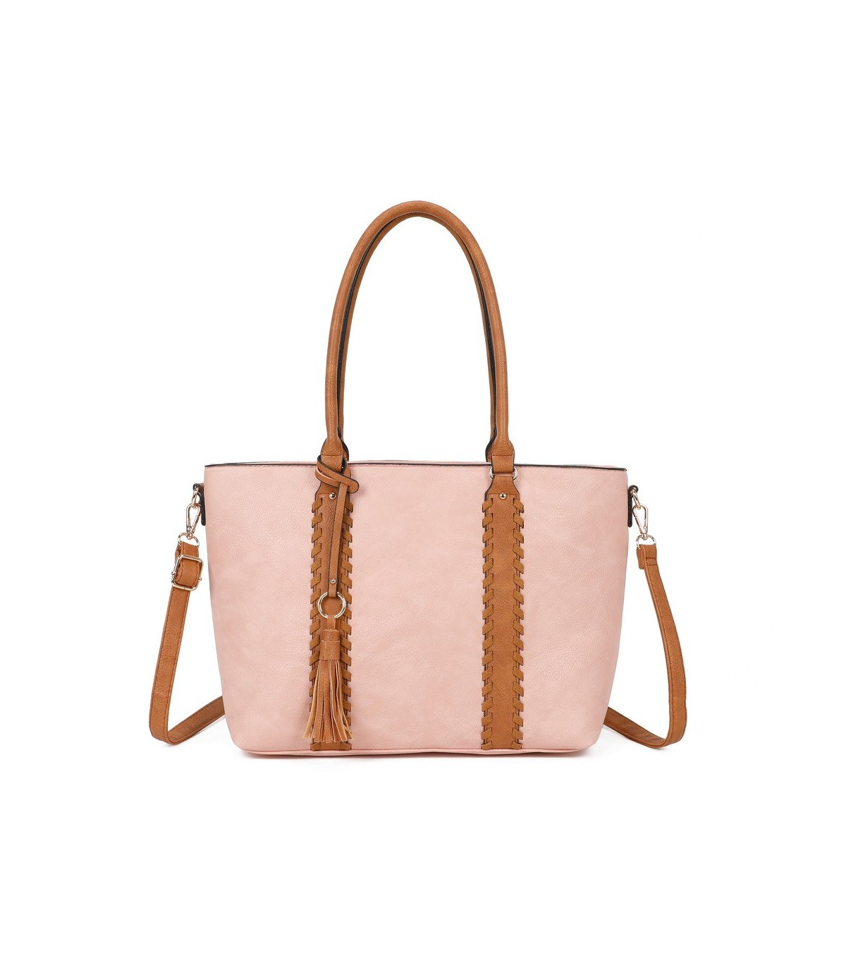 T11748 - Bolso con adorno trenzado y borla