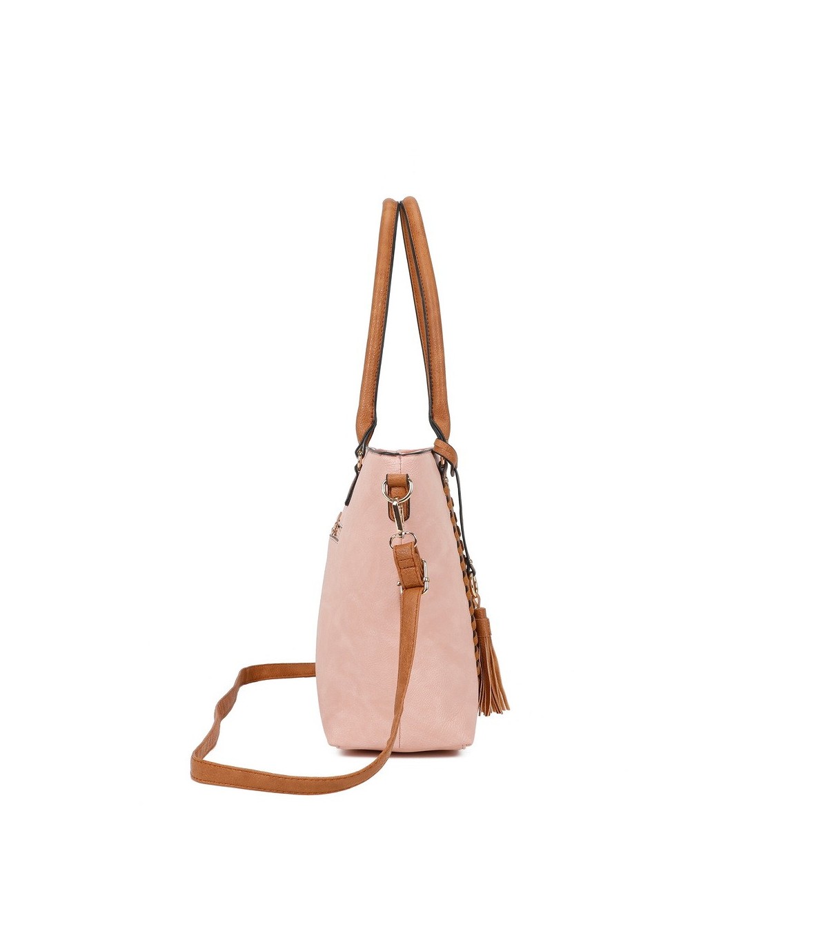 T11748 - Bolso con adorno trenzado y borla