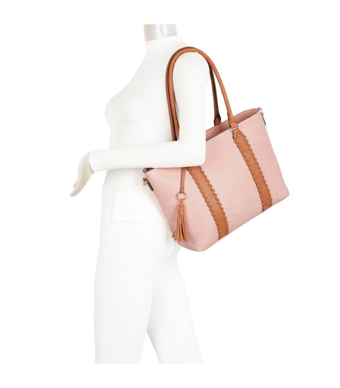 T11748 - Bolso con adorno trenzado y borla