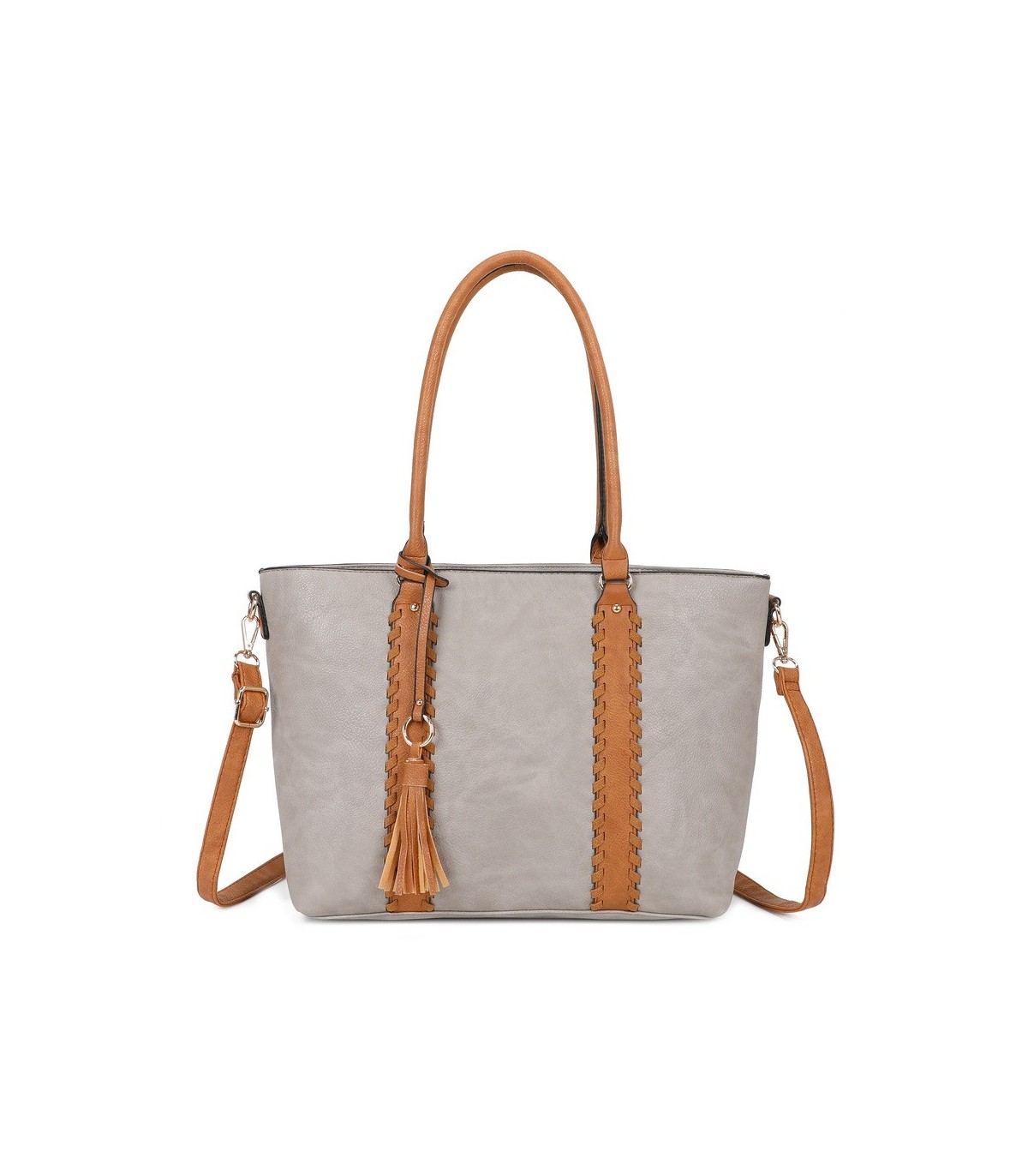 T11748 - Bolso con adorno trenzado y borla