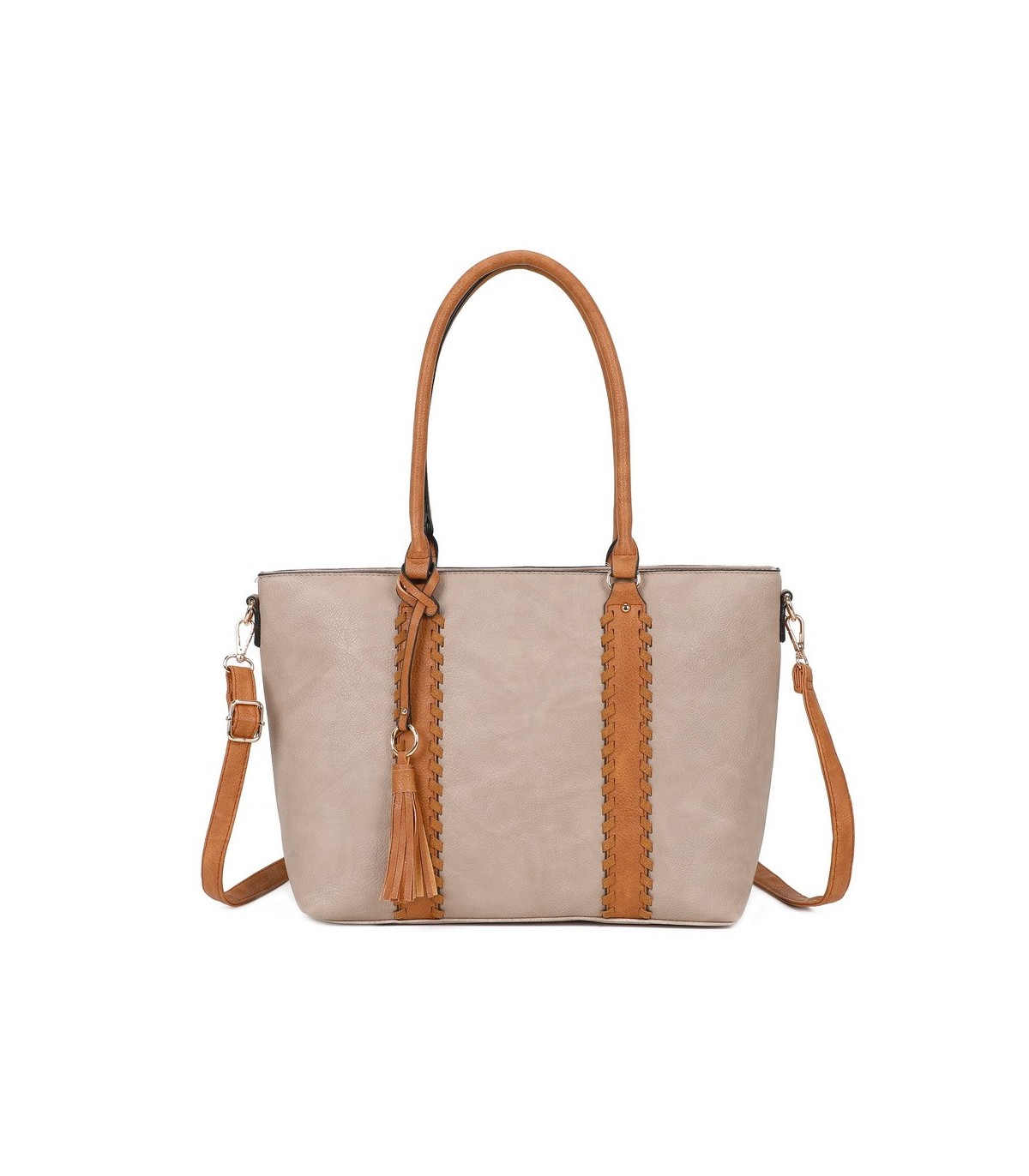 T11748 - Bolso con adorno trenzado y borla