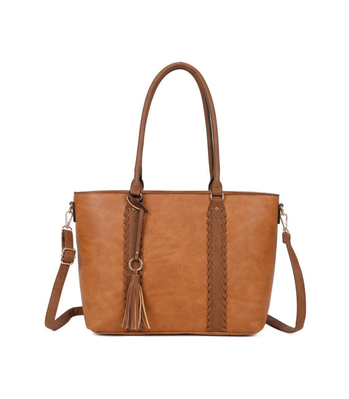 T11748 - Bolso con adorno trenzado y borla