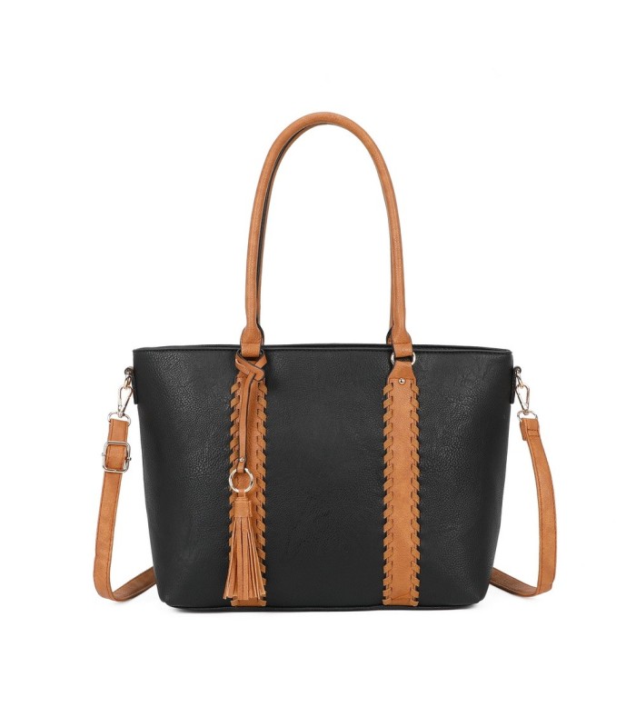 T11748 - Bolso con adorno trenzado y borla