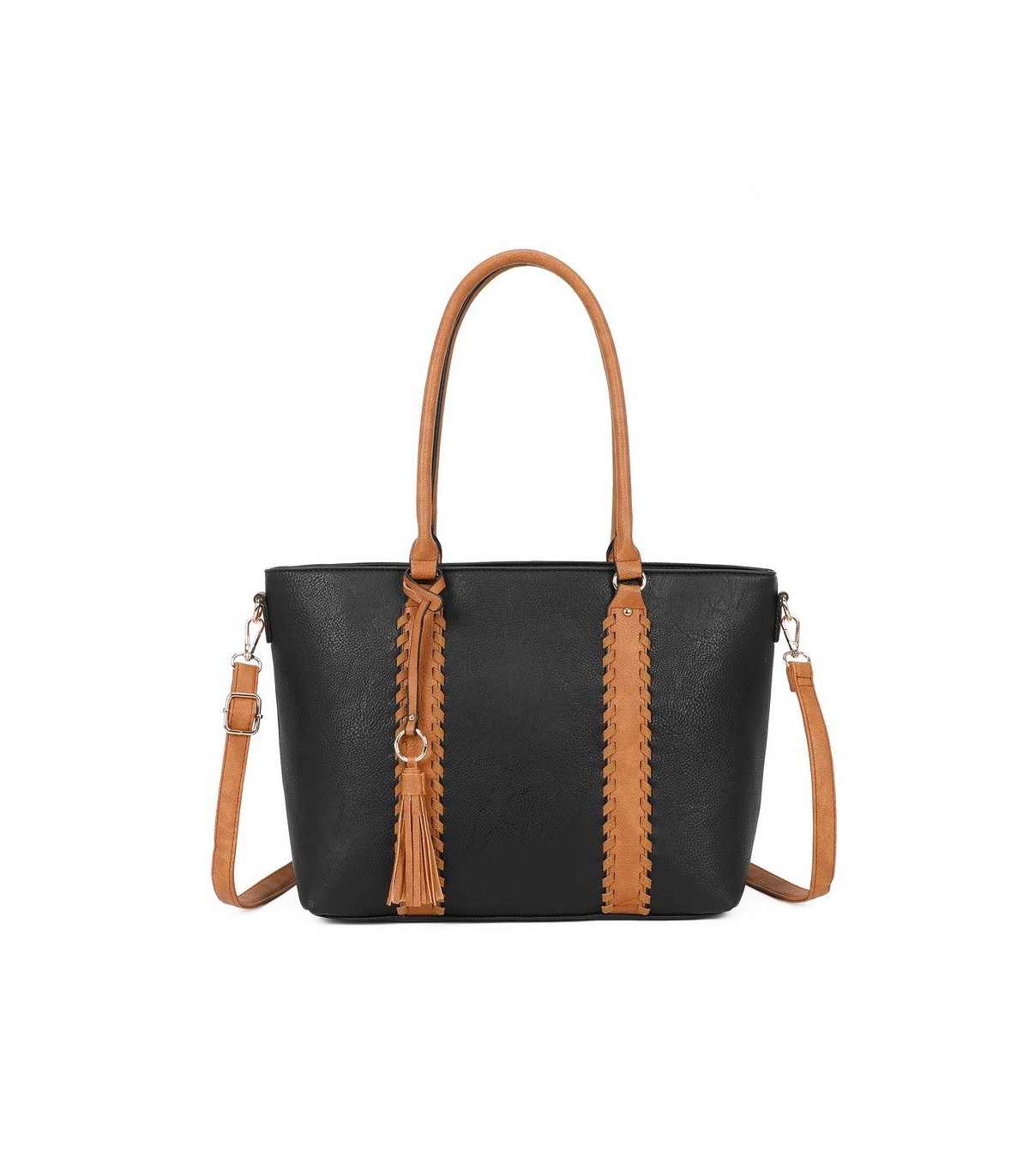 T11748 - Bolso con adorno trenzado y borla