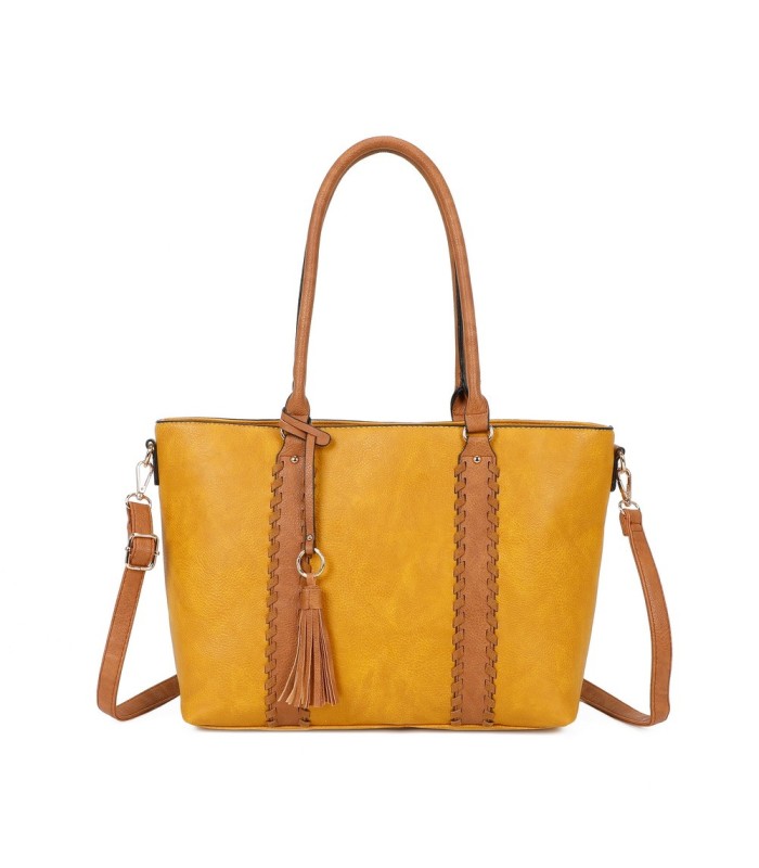 T11748 - Bolso con adorno trenzado y borla
