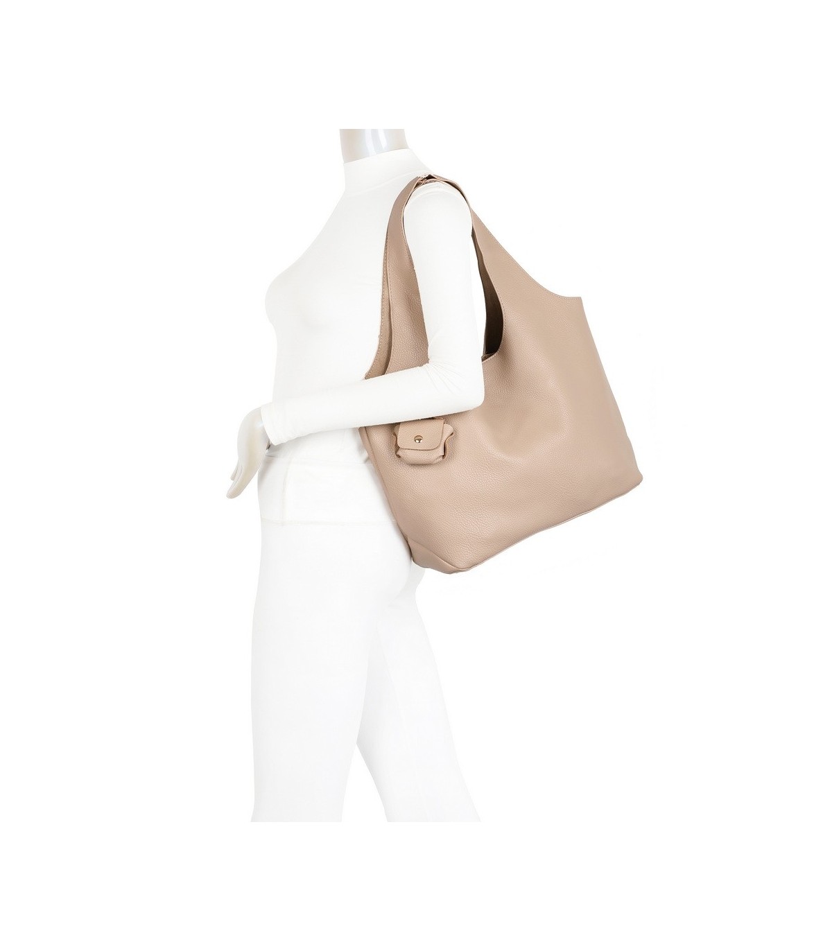 T11756 - Bolso rectangular de asas grandes con neceser y monedero