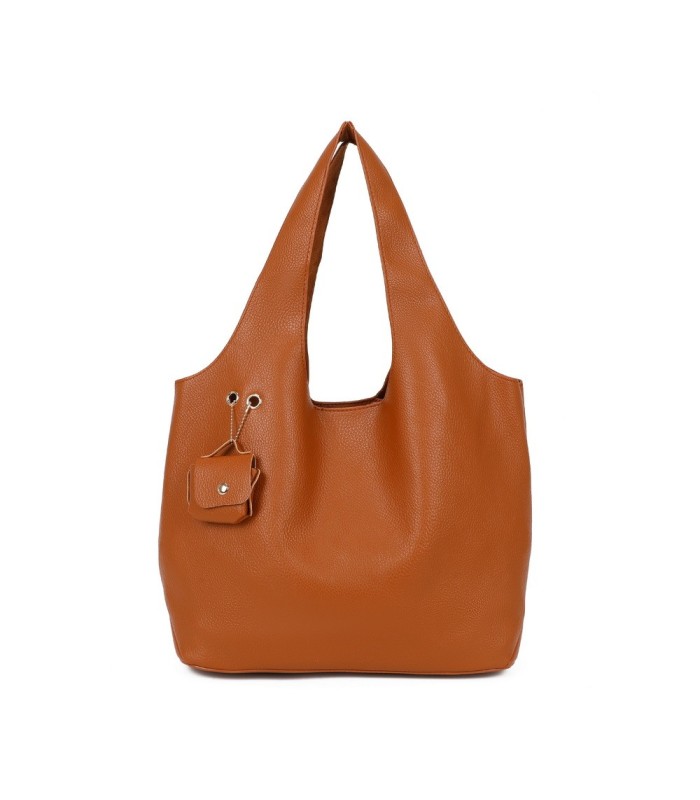 T11756 - Bolso rectangular de asas grandes con neceser y monedero
