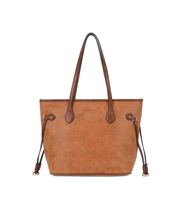 T11733 - Bolso de hombro con bordado de sol