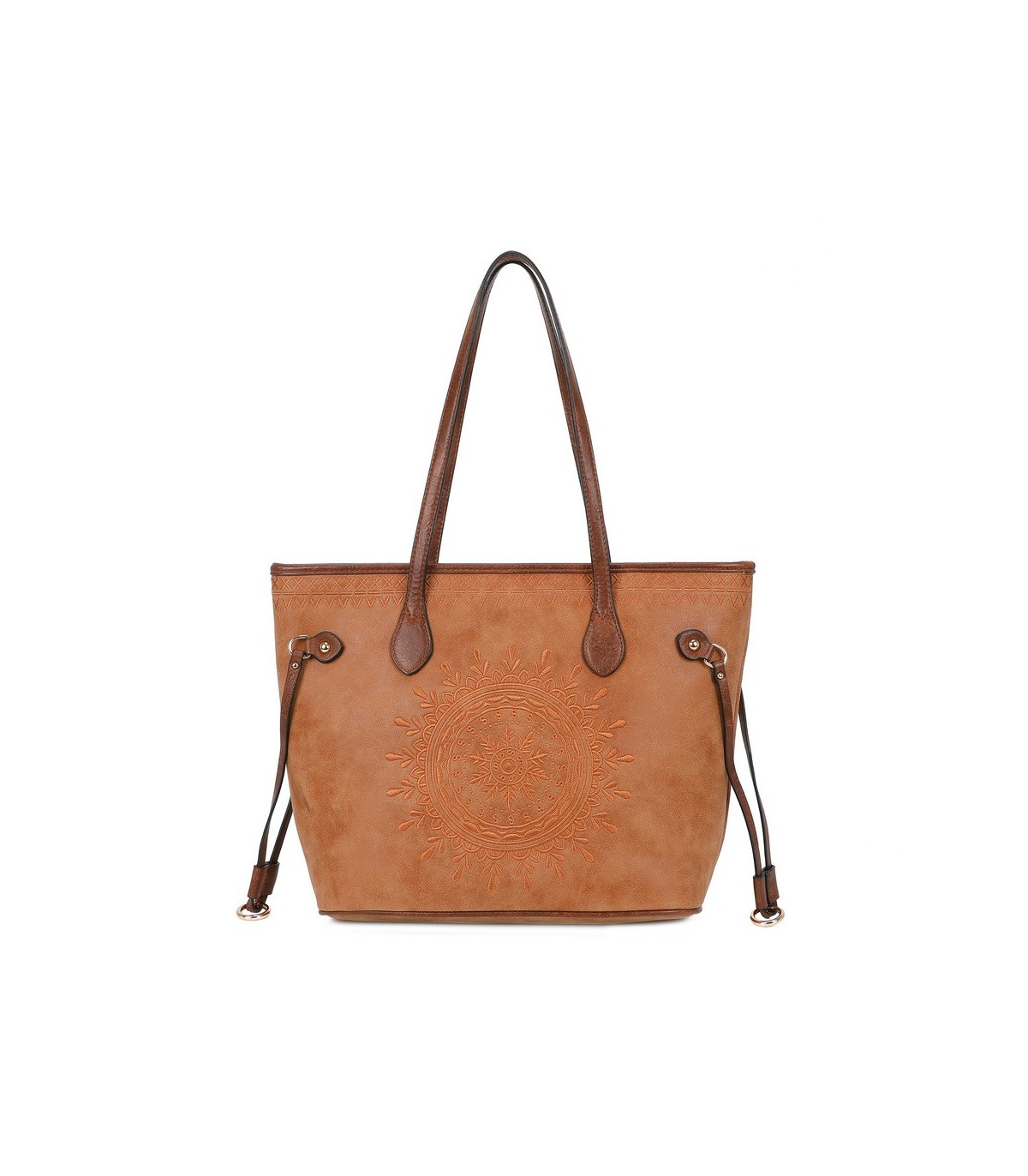 T11733 - Bolso de hombro con bordado de sol