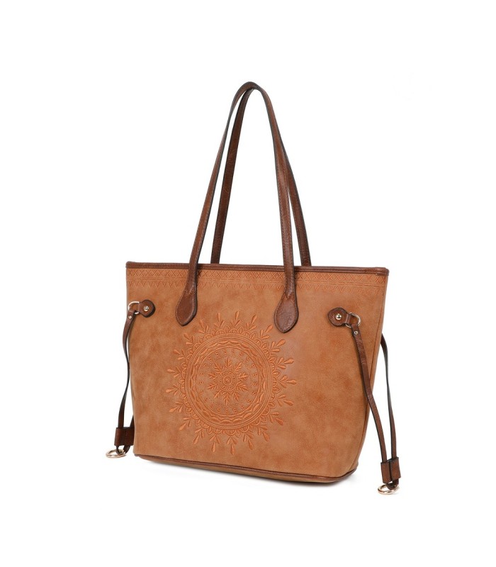 T11733 - Bolso de hombro con bordado de sol