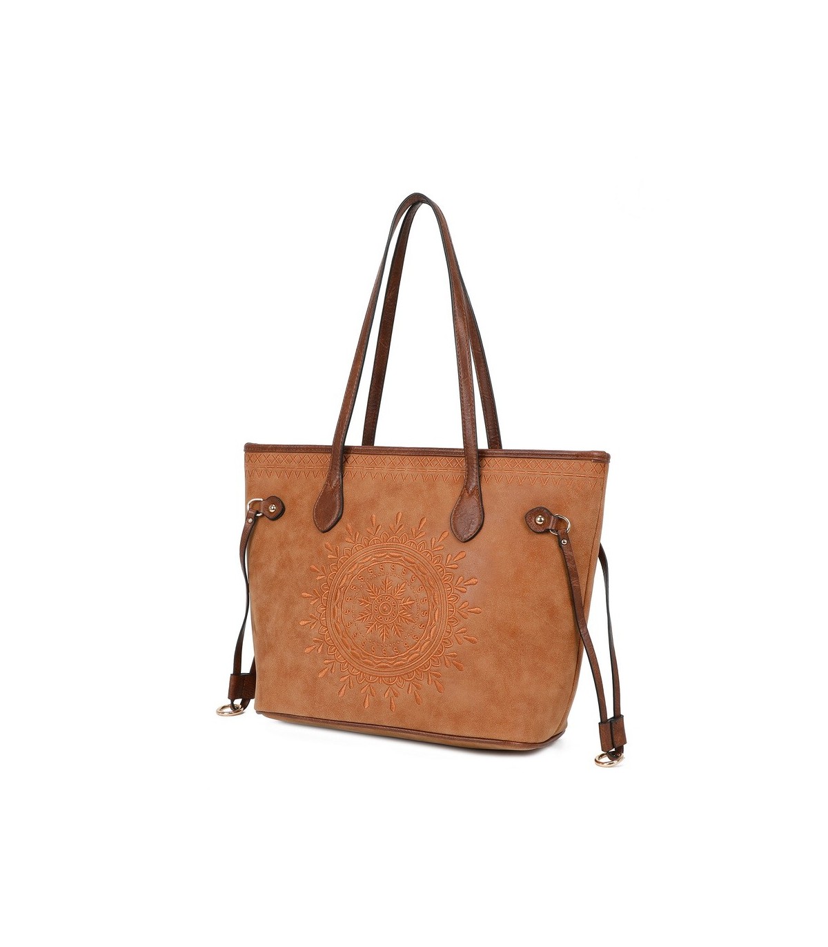 T11733 - Bolso de hombro con bordado de sol