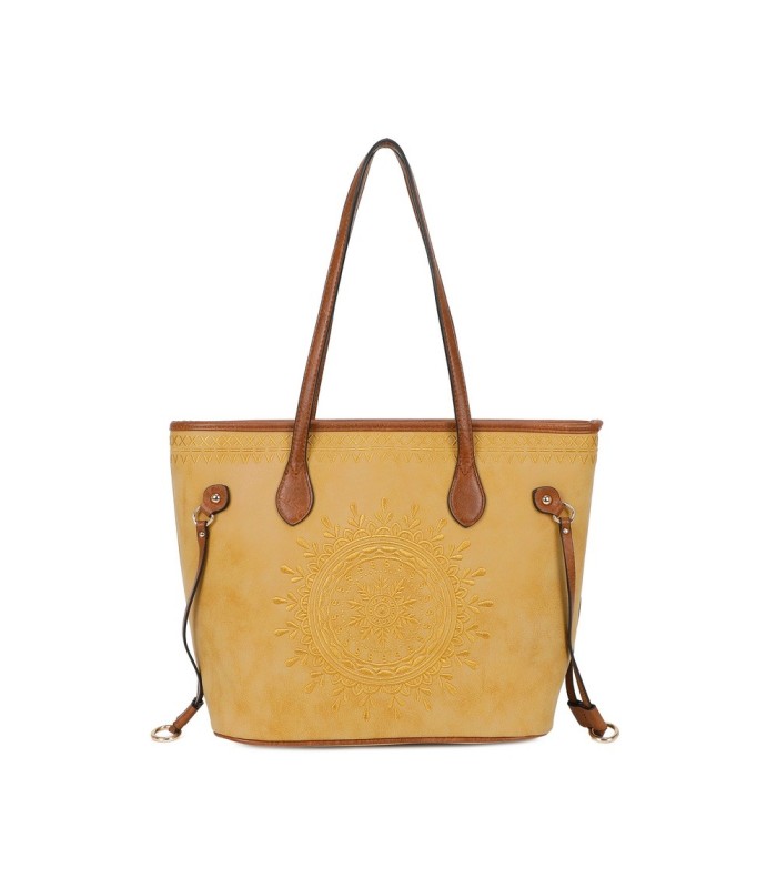 T11733 - Bolso de hombro con bordado de sol