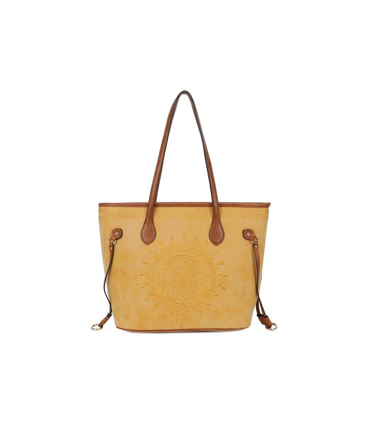 T11733 - Bolso de hombro con bordado de sol
