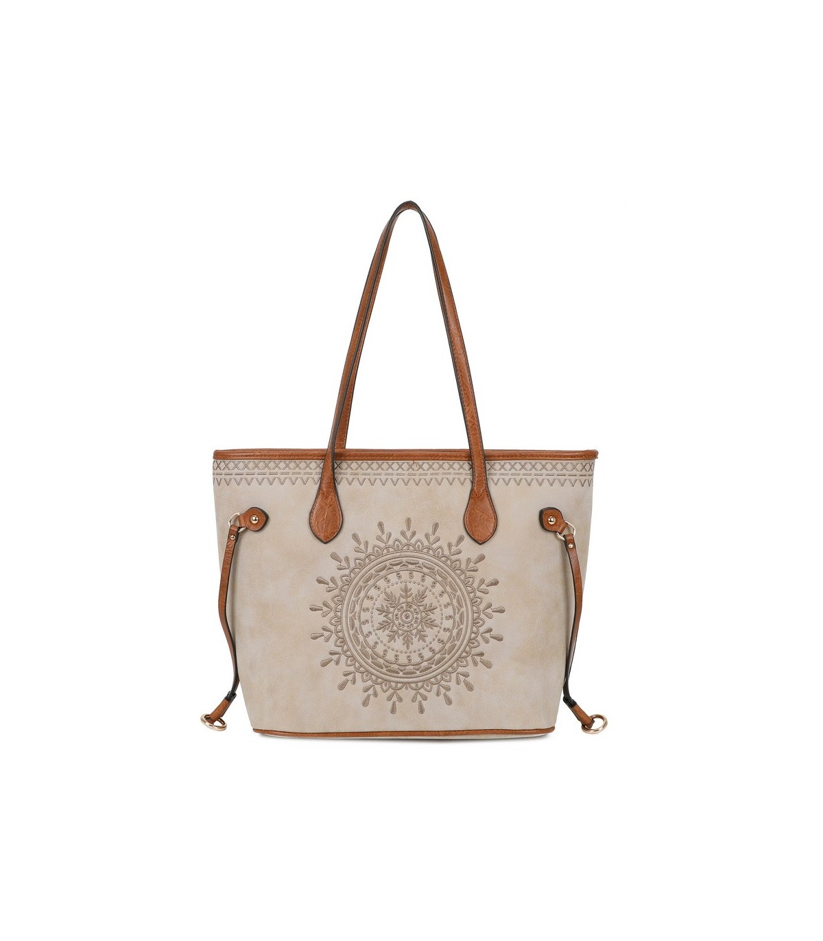 T11733 - Bolso de hombro con bordado de sol