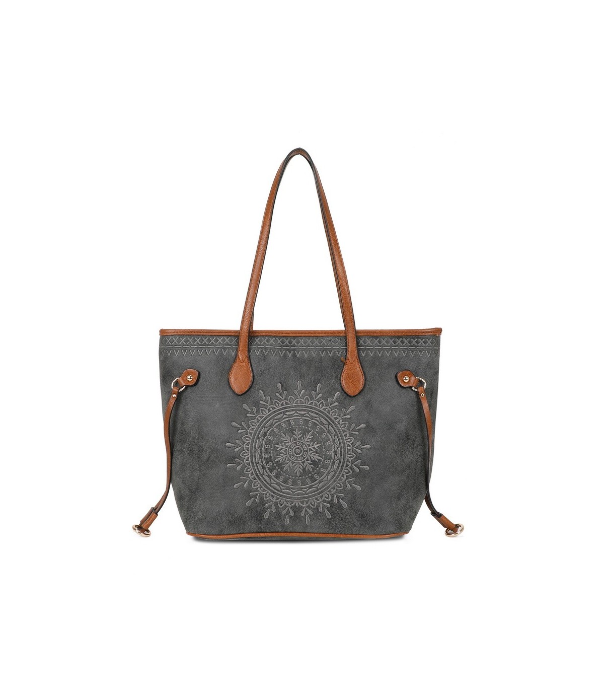 T11733 - Bolso de hombro con bordado de sol