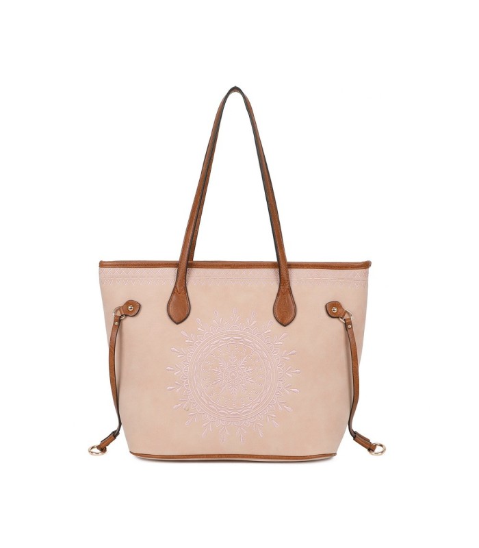 T11733 - Bolso de hombro con bordado de sol